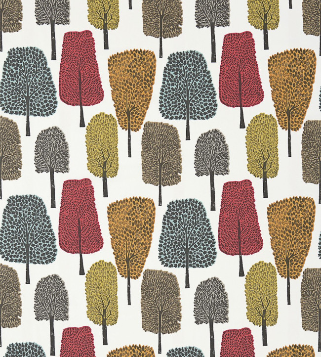Cedar Fabric - Tangerine / Sulphur / Chilli Tangerine / Sulphur / Chilli