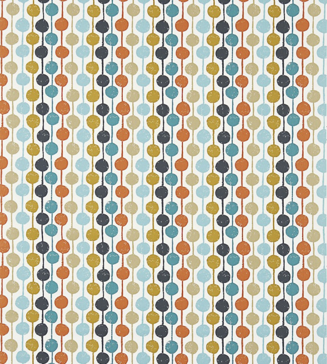 Taimi Fabric - Sulphur / Tangerine / Kingfisher Sulphur / Tangerine / Kingfisher
