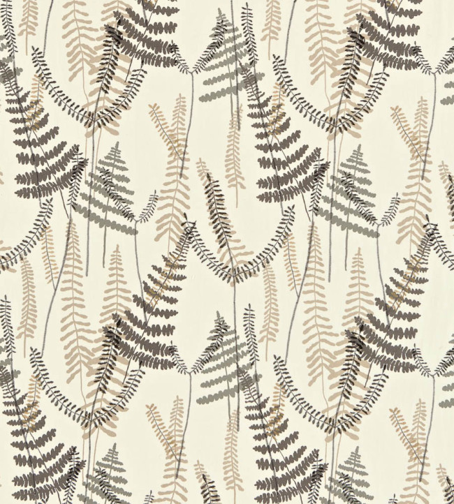Athyrium Fabric - Chalk / Pewter / Biscuit Chalk / Pewter / Biscuit