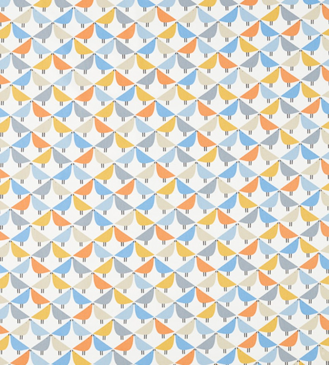 Lintu Fabric - Satsuma / Sky / Pebble Satsuma / Sky / Pebble