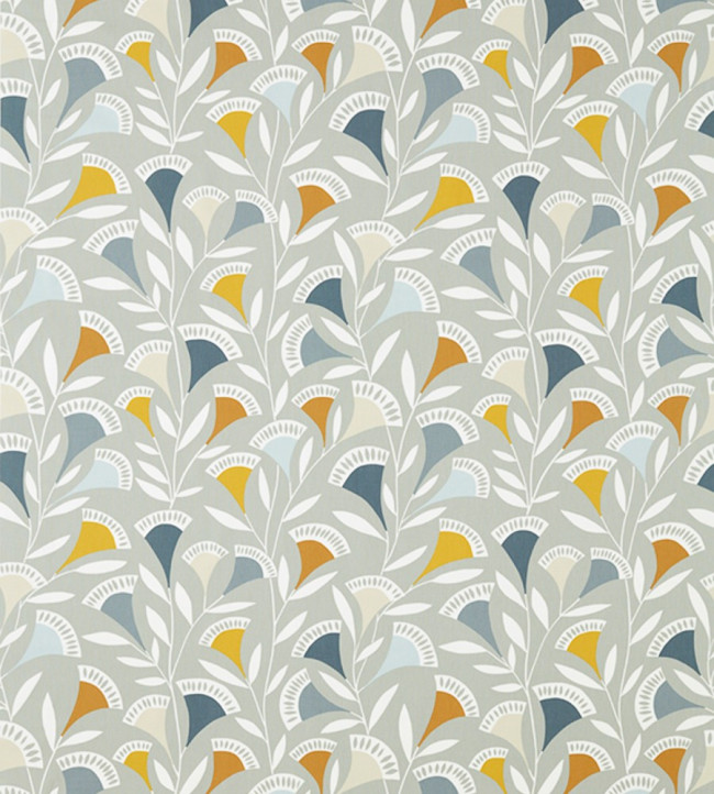 Noukku Fabric - Dandelion / Butterscotch / Charcoal Dandelion / Butterscotch / Charcoal