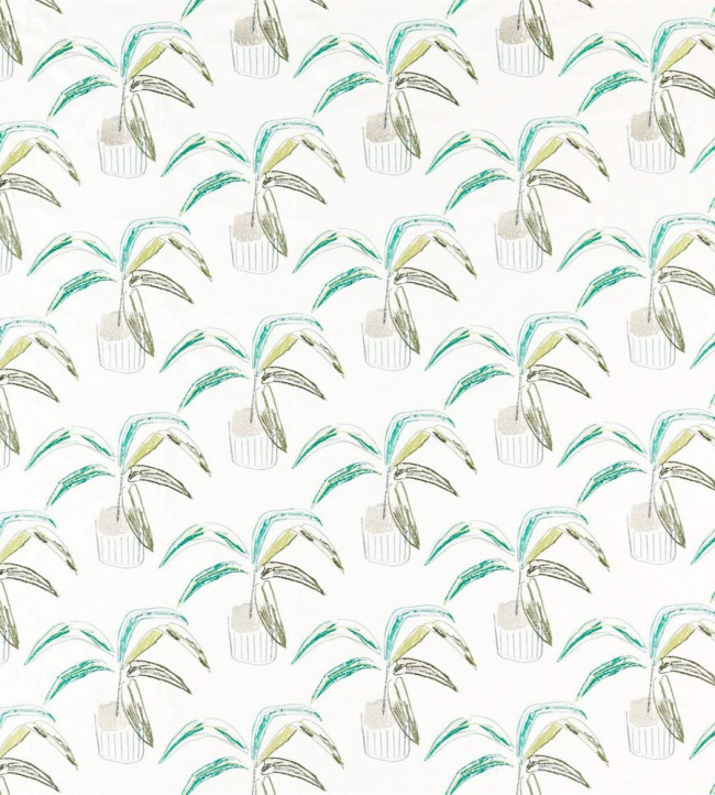 Crassula Fabric - Juniper / Lime / Moss Juniper / Lime / Moss