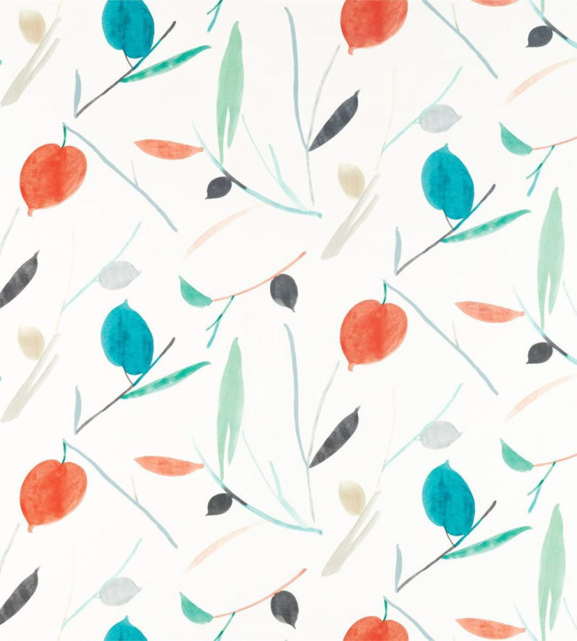Oxalis Fabric - Pimento / Marine Pimento / Marine