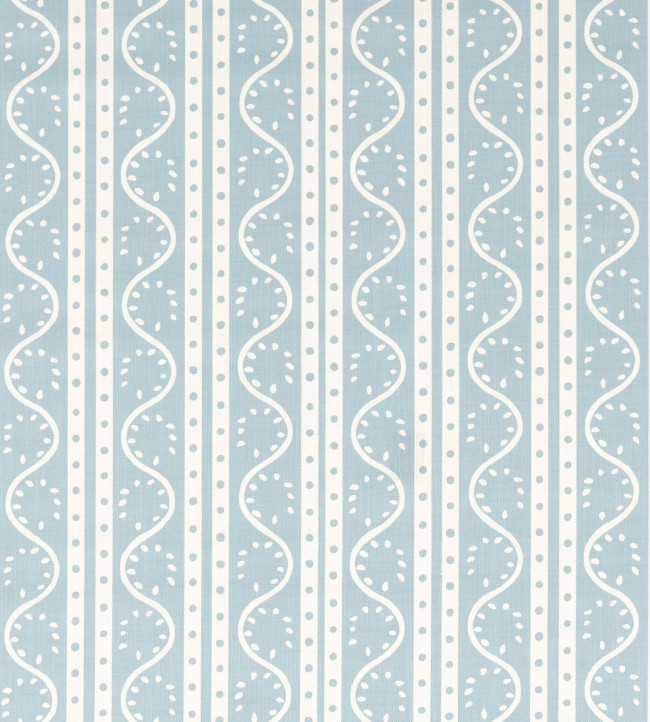 Split Pea Print Fabric - Coast Blue Coast Blue