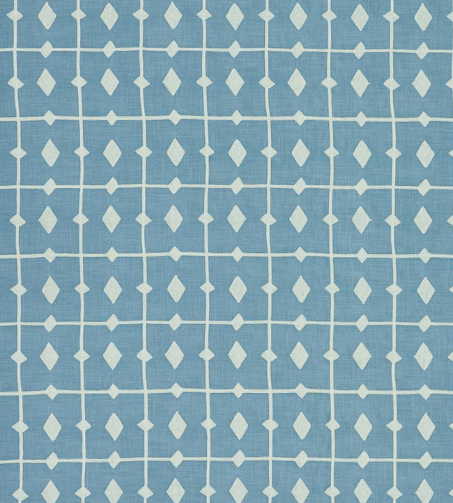 Tiles Fabric - Cornflower Cornflower