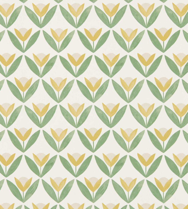 Tulip Trellis Wallpaper - Honey Honey