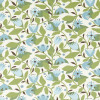Dancing Daisies Print Fabric - Cornflower Cornflower