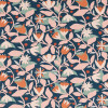 Dancing Daisies Print Fabric - Midnight Midnight