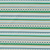 Lock Stitch Fabric - Cornflower/Jade/Apricot Cornflower/Jade/Apricot