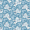 Poppy Pod Fabric - Denim/Chilli Denim/Chilli