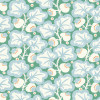 Poppy Pod Fabric - Marine/Tangerine Marine/Tangerine