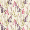 Athyrium Fabric - Plum / Fuchsia / Linen / Lime Plum / Fuchsia / Linen / Lime