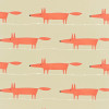 Mr Fox Fabric - Neutral / Paprika Neutral / Paprika