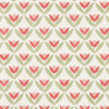 Tulip Trellis Wallpaper - Berry Berry