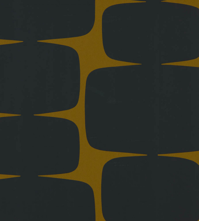 Lohko Wallpaper - Tumeric / Charcoal Tumeric / Charcoal