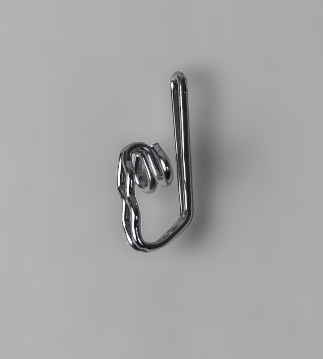 25 Metal Curtain Hooks Silver