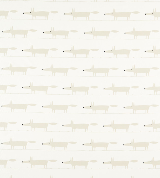 Midi Fox Fabric - Snow Snow