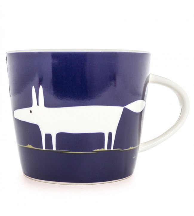 Mr Fox Mug 350ml, Indigo Indigo