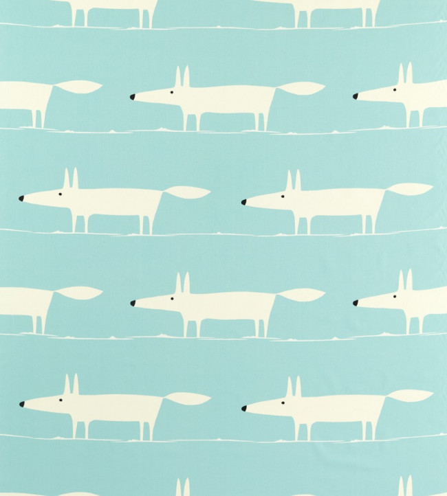 Mr Fox Fabric - Sky Sky