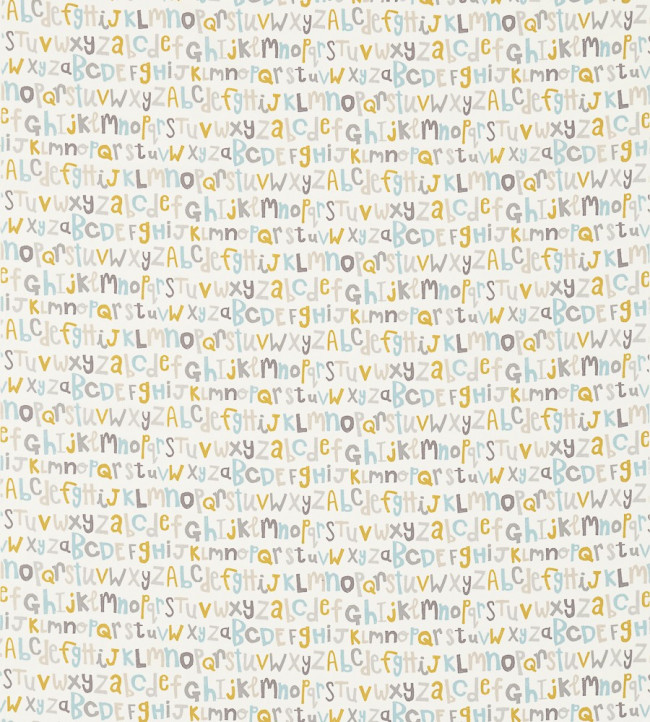 Letters Play Fabric - Hemp / Biscuit / Paper Hemp / Biscuit / Paper