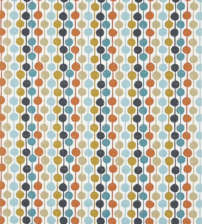 Taimi Fabric - Sulphur / Tangerine / Kingfisher Sulphur / Tangerine / Kingfisher