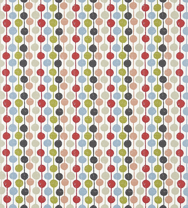 Taimi Fabric - Kiwi / Poppy / Charcoal Kiwi / Poppy / Charcoal