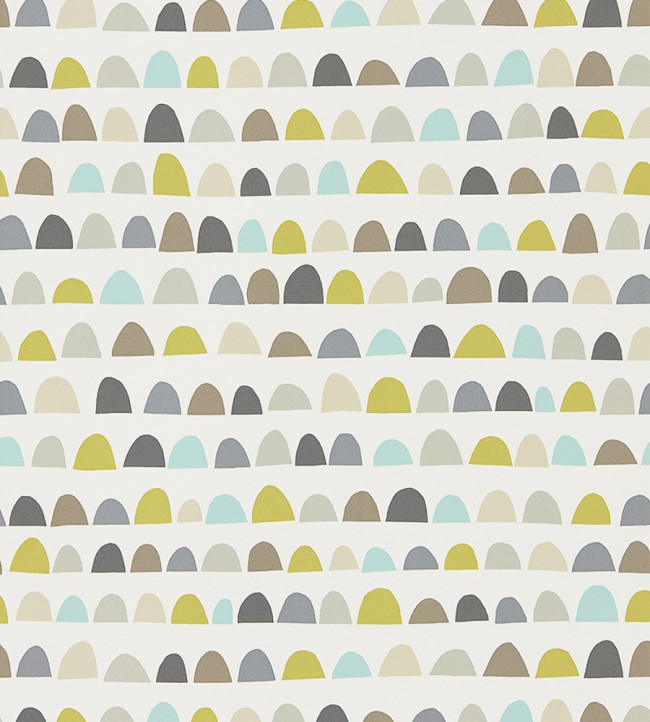 Priya Wallpaper - Mist / Pear / Pewter Mist / Pear / Pewter