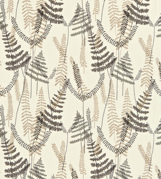 Athyrium Fabric - Chalk / Pewter / Biscuit Chalk / Pewter / Biscuit