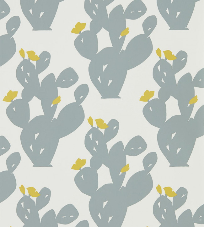 Opunita Wallpaper - Slate / Dandelion Slate / Dandelion