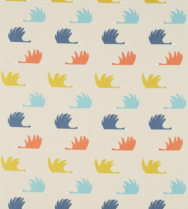 Colin Crane Fabric - Pink Grapefruit / Ink / Sky Pink Grapefruit / Ink / Sky