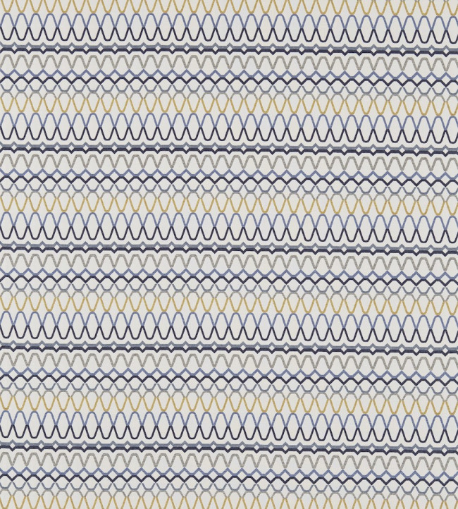Ada Fabric - Shale / Denim / Ochre Shale / Denim / Ochre