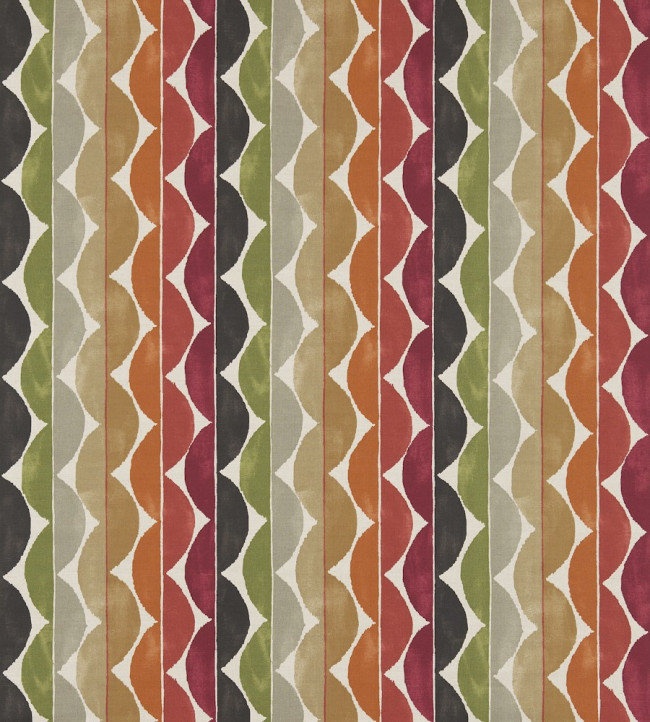 Yoki Fabric - Terracotta / Moss / Amber Terracotta / Moss / Amber