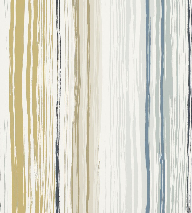 Zing Wallpaper - Denim / Ochre / Slate Denim / Ochre / Slate