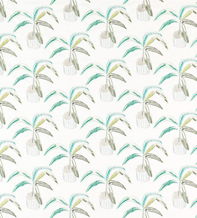 Crassula Fabric - Juniper / Lime / Moss Juniper / Lime / Moss