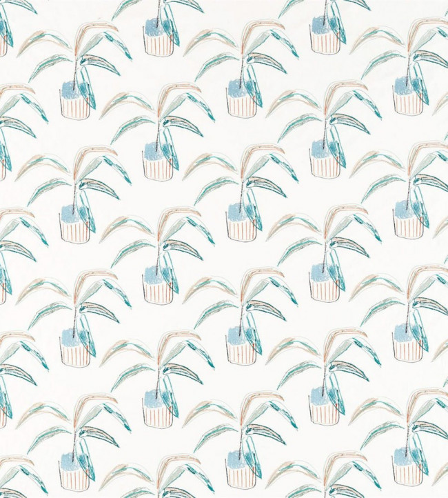 Crassula Fabric - Marine / Tangerine / Mint Marine / Tangerine / Mint
