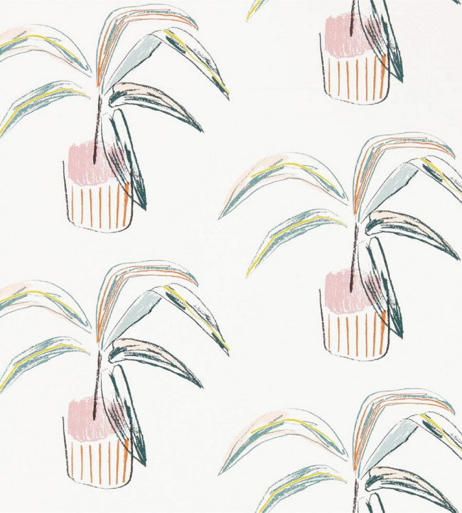 Crassula Wallpaper - Blush / Mint Blush / Mint