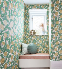 Cecilia Wallpaper - Sage / Buttercream Sage / Buttercream