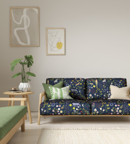 Garden of Eden Fabric - Midnight Midnight