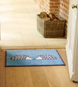 Kissing Spike Door Mat, Turquoise Turquoise