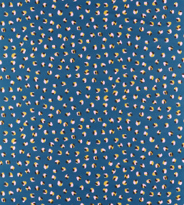 Leopard Dots Fabric - Denim / Milkshake Denim / Milkshake