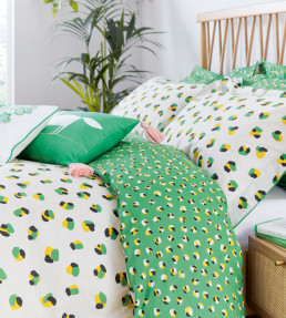 Leopard Dots Bedding Set Single, Pebble & Mint Leaf Pebble & Mint Leaf
