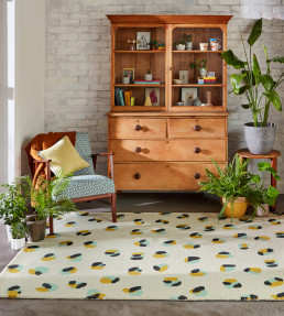 Leopard Dots Rug - Pebble / Sage Pebble / Sage