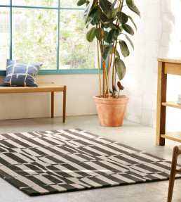 NRUG153483-Lohko Stripe-Rugs-Charcoal Charcoal