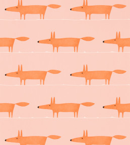 Midi Fox Wallpaper - Milkshake / Rose Milkshake / Rose