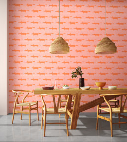 Midi Fox Wallpaper - Milkshake / Rose Milkshake / Rose