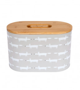Mr Fox Bread Bin, Grey Grey