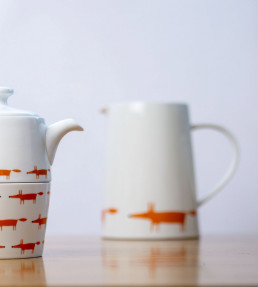 Mr Fox Large Jug, Ceramic / Orange Ceramic / Orange