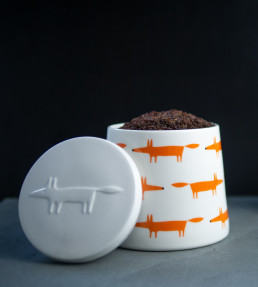Mr Fox Large Storage Jar, Ceramic / Orange Ceramic / Orange