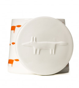 Mr Fox Large Storage Jar, Ceramic / Orange Ceramic / Orange