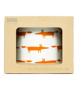 Mr Fox Large Storage Jar, Ceramic / Orange Ceramic / Orange